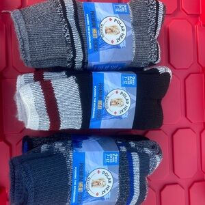 Kirkland Signature Polar Heat Socks - Black, Gray, and Blue